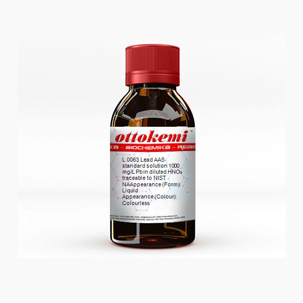 Lead AAS standard solution 1000 mg/L Pb in diluted HNO₃ traceable to NIST, NA, L 0063, (2)