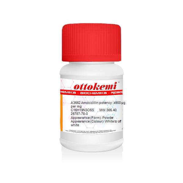 Amoxicillin potency: ≥900 μg per mg, 26787-78-0, A 3562, (2)