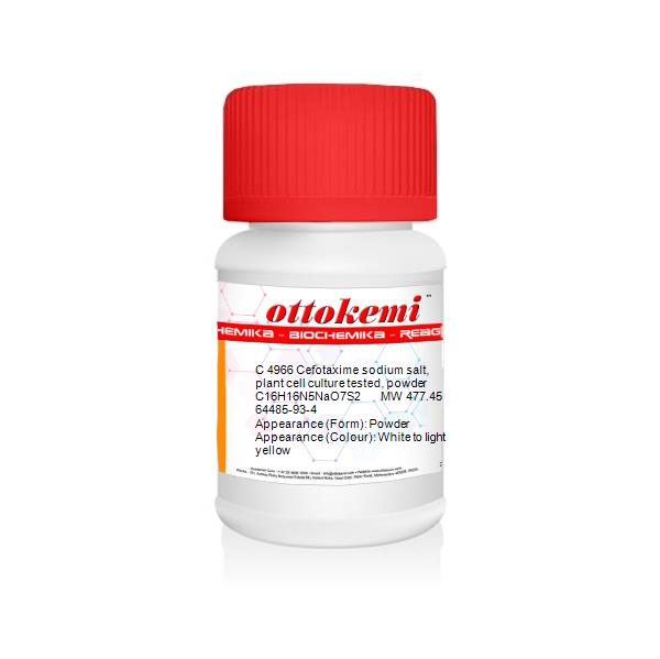 Cefotaxime sodium salt,  plant cell culture tested, BioReagent, powder, 64485-93-4, C 4966, (2)