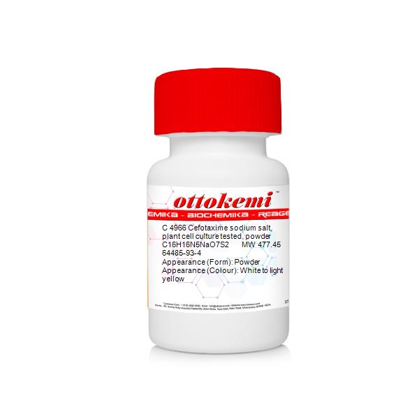 64485-93-4, Cefotaxime sodium salt,  plant cell culture tested, BioReagent, powder, C 4966, (3)