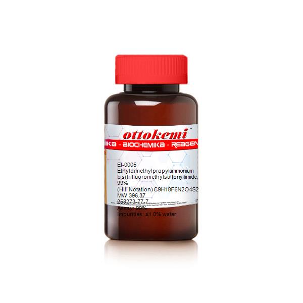 Ethyldimethylpropylammonium bis(trifluoromethylsulfonyl)imide, 99%, 258273-77-7, EI-0005, (2)