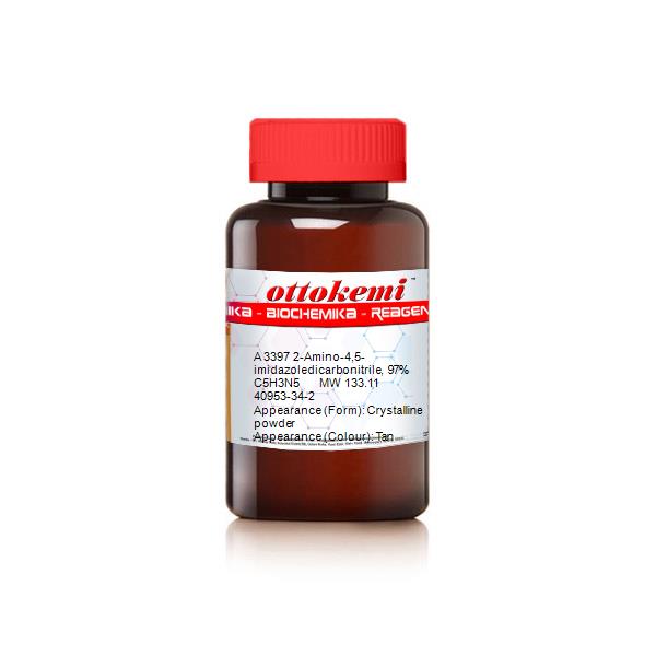 2-Amino-4,5-imidazoledicarbonitrile,  97%, 40953-34-2, A 3397, (2)
