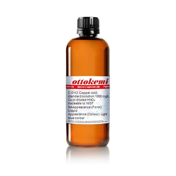 Copper AAS standard solution 1000 mg/L Cu in diluted HNO₃ traceable to NIST, C 0112, (1)
