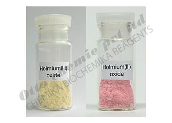 Holmium(III) oxide under ambient light, and trichromatic light.